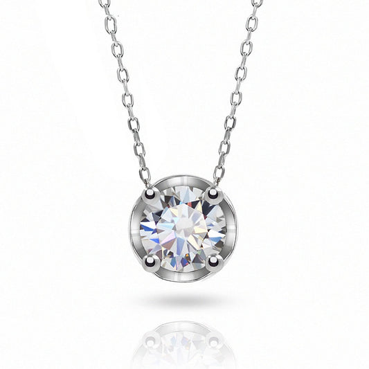 1.5 carats VVS1 Moissanite Diamond necklace in a choice of 5 colors