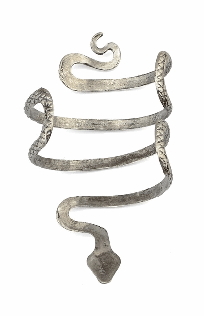 Ancient silver snake-shaped bangle