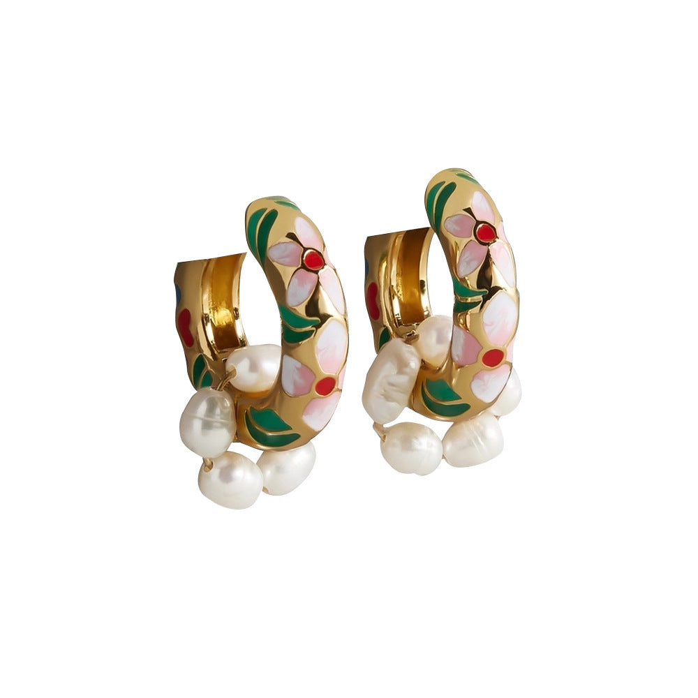 Imitation pearl Vintage bohemian earrings