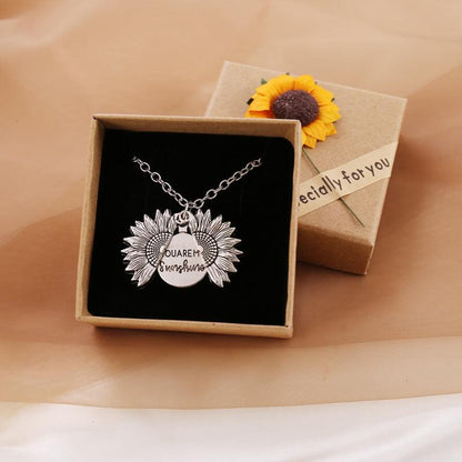 "You Are My Sunshine" Sunflower Necklace