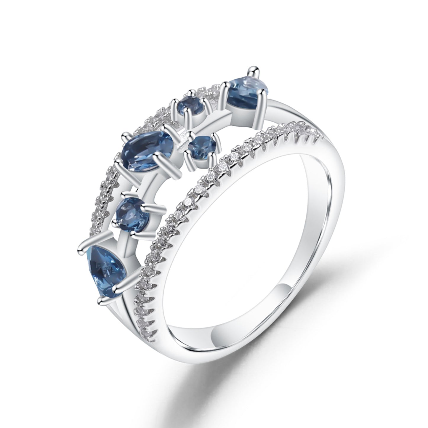 London Blue Topaz Sterling Silver Ring