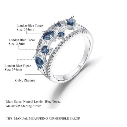 London Blue Topaz Sterling Silver Ring