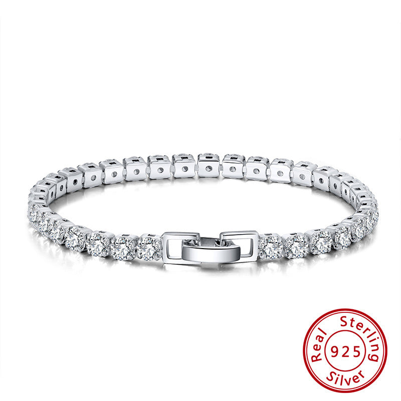 Elegant Styled Clasp tennis bracelets in 925 Sterling Silver For Woman