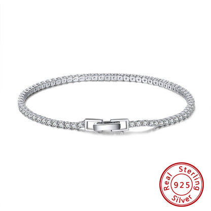 Elegant Styled Clasp tennis bracelets in 925 Sterling Silver For Woman