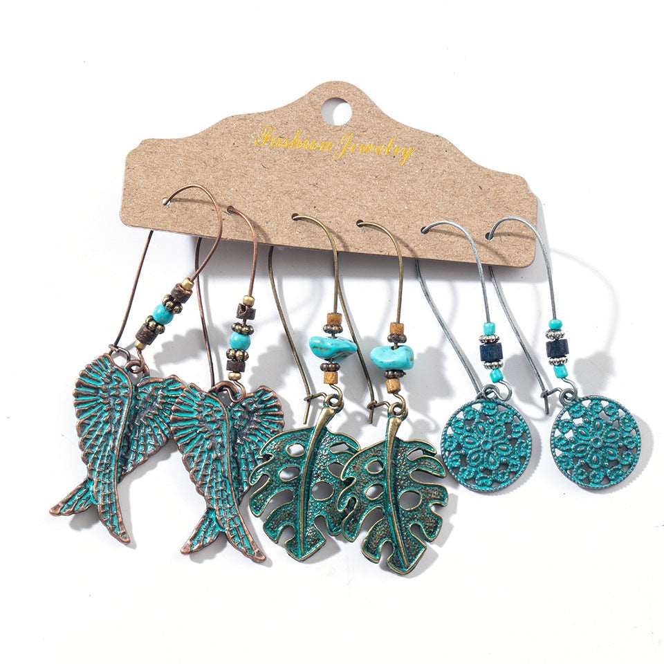 Set of 3 Bohemian Ethnic Style Tassel Earring