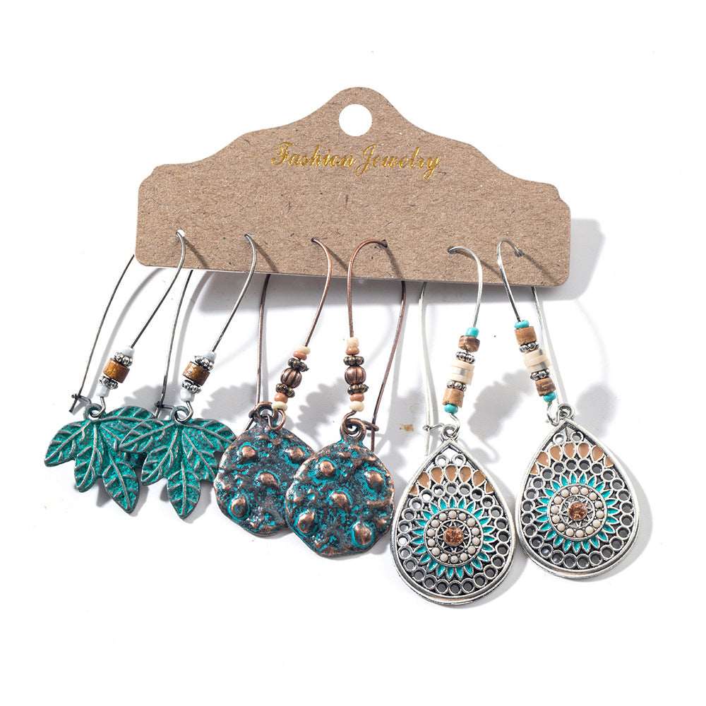 Set of 3 Bohemian Ethnic Style Tassel Earring