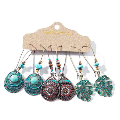 Set of 3 Bohemian Ethnic Style Tassel Earring