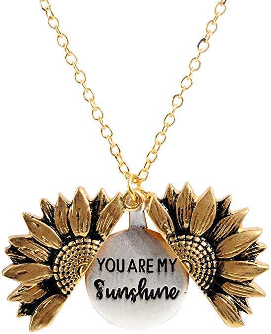 "You Are My Sunshine" Sunflower Necklace