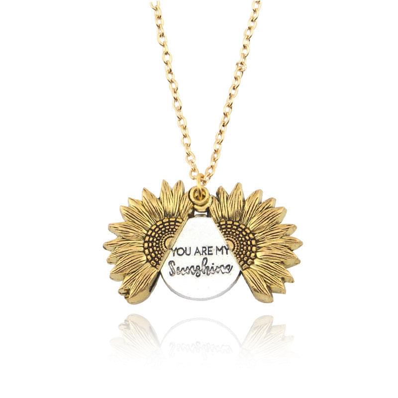 "You Are My Sunshine" Sunflower Necklace