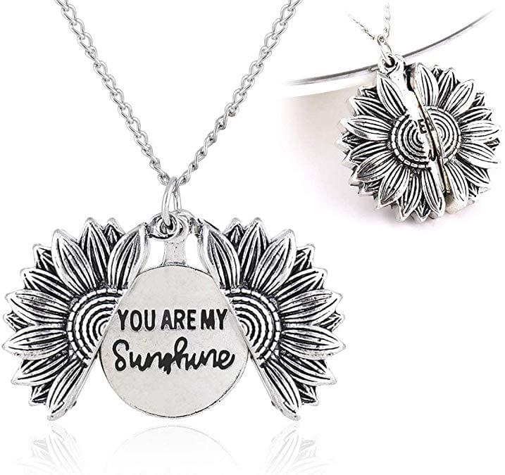 "You Are My Sunshine" Sunflower Necklace