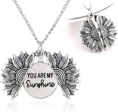 "You Are My Sunshine" Sunflower Necklace