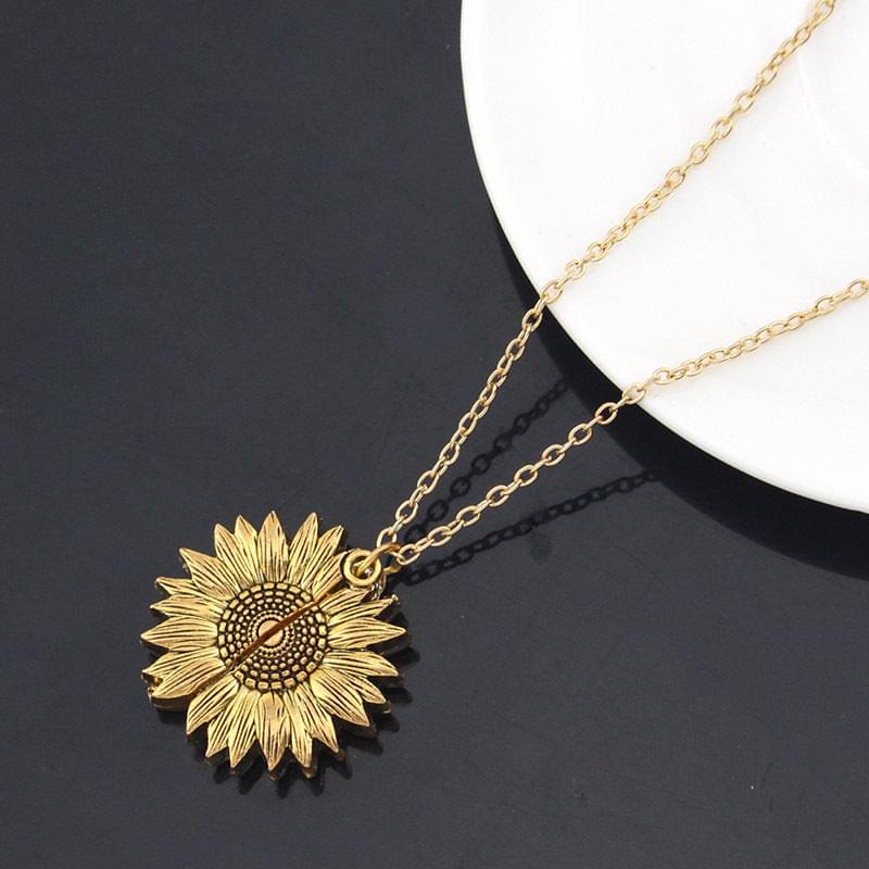 "You Are My Sunshine" Sunflower Necklace