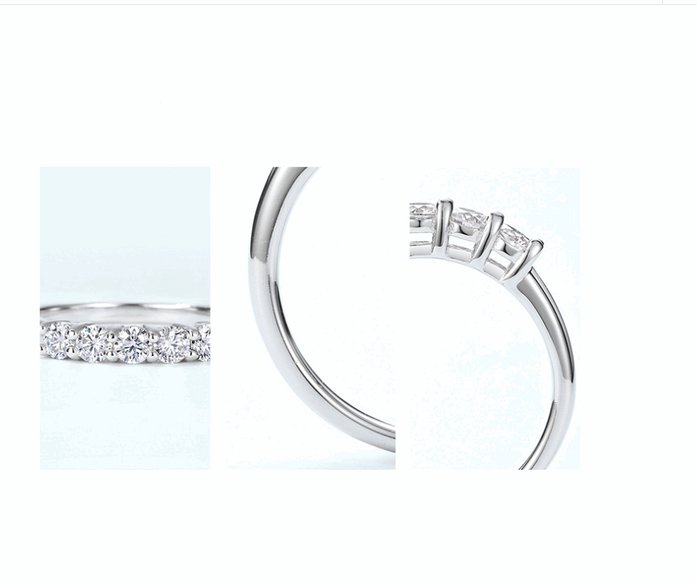 Princess V Moissanite Diamond S925 Sterling Silver Ring