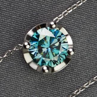 1.5 carats VVS1 Moissanite Diamond necklace in a choice of 5 colors