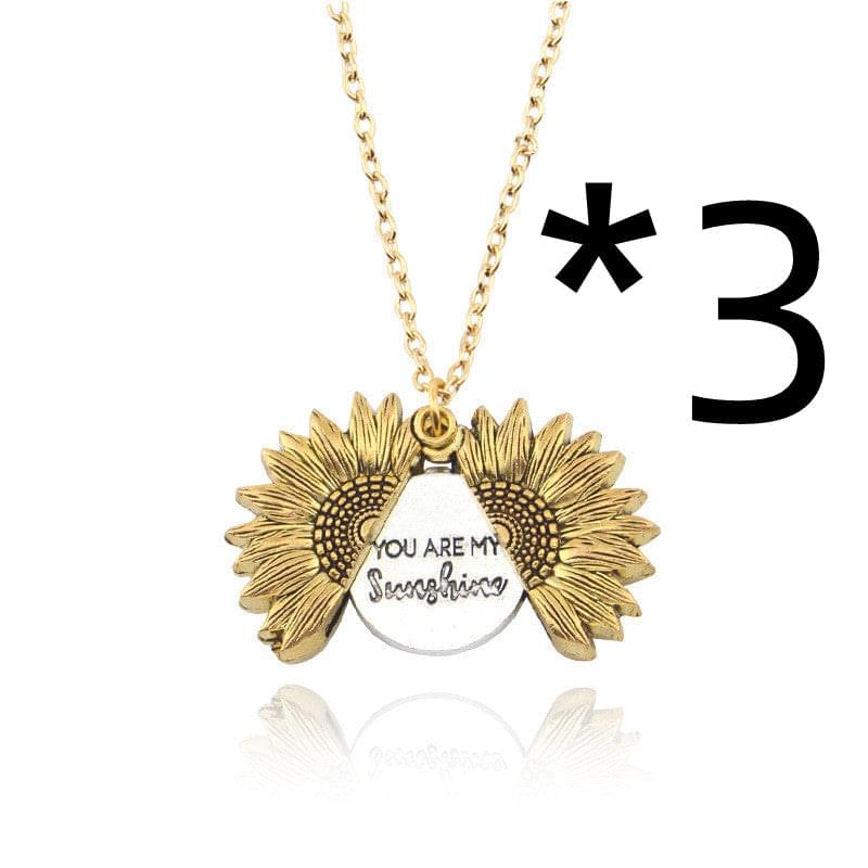 "You Are My Sunshine" Sunflower Necklace