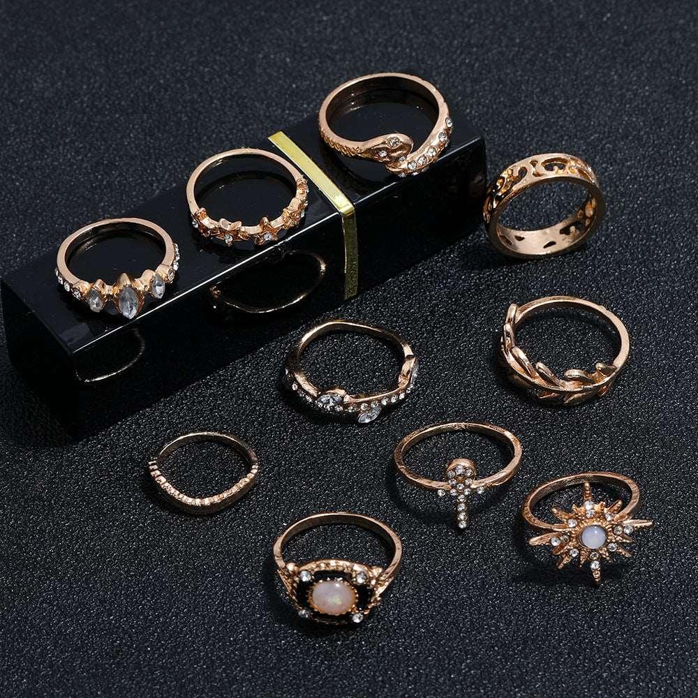 Cleopatra Bohemian Zircon Ring Set