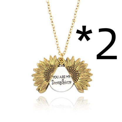 "You Are My Sunshine" Sunflower Necklace